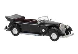 Brekina 21058 - 1938 MercedesBenz 770K Limousine Convertible Top Down (black)  - HO Scale