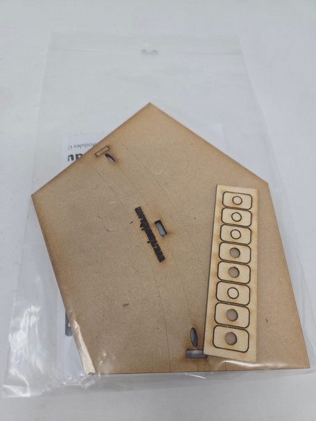 RslaserKits 3103 - Pocket Module System - 183mm Corner Module with Centered Track   - N Scale Kit