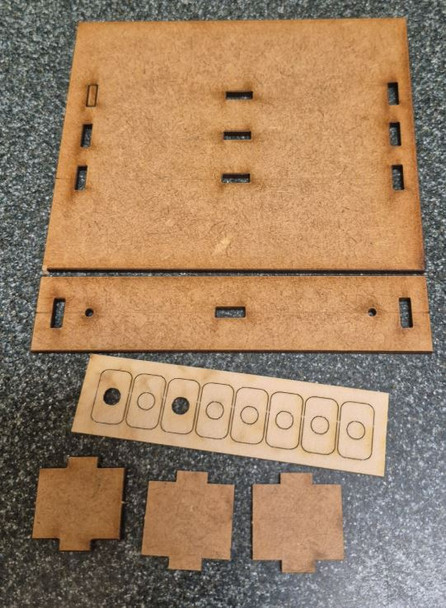 RslaserKits 3106 - Pocket Module System - 248mm Straight Module Standard Track Spacing  - N Scale Kit