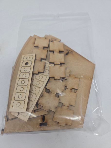 RslaserKits 3113 - Pocket Module System - 183mm Corner Module with Centered Track (2-pack)  - N Scale Kit