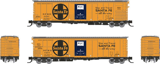 Rapido 561010A-2243 - RR-61 Mechanical Reefer Atchison, Topeka and Santa Fe (SFRD) 2243 All The Way Slogan - N Scale