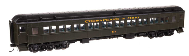 Walthers Proto 920-17606 - 82' Pullman-Built Heavyweight Paired-Window Coach Chesapeake & Ohio (C&O) 717 (Green) - HO Scale