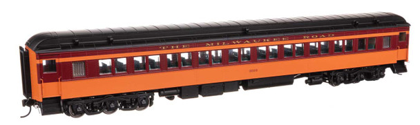 Walthers Proto 920-17609 - 82' Pullman-Built Heavyweight Paired-Window Coach Milwaukee Road (MILW) 3316 - HO Scale