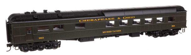 Walthers Proto 920-17704 - 82' Pullman-Built Heavyweight 36-Seat Diner Chesapeake & Ohio (C&O) 963 Michies Tavern - HO Scale