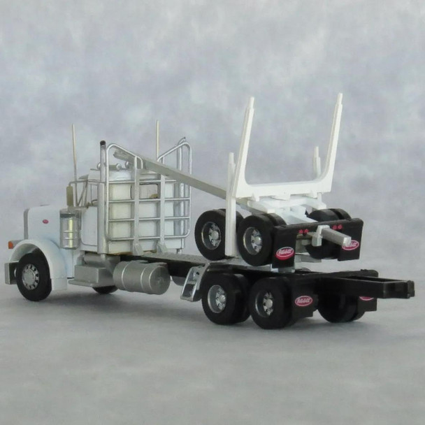Trainworx 47982 - Peterbilt 379 Log Truck White  - N Scale