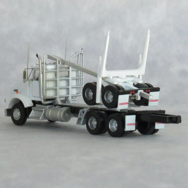 Trainworx 48082 - Kenworth T800 Log Truck White  - N Scale