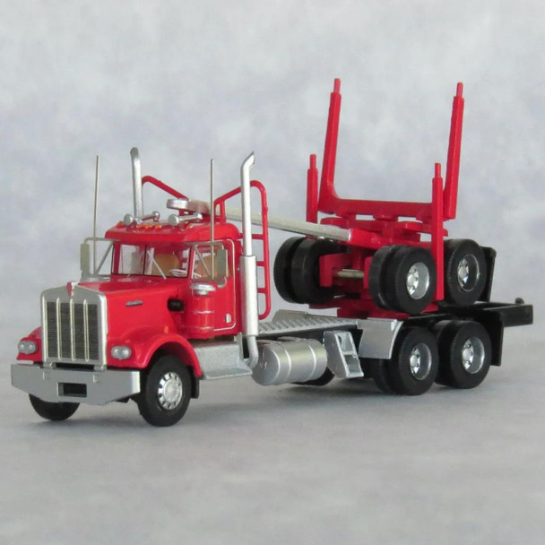 Trainworx 49083 - Kenworth W900 Log Truck Red  - N Scale