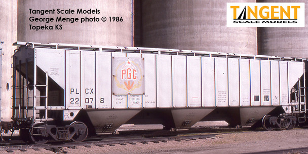 Tangent Scale Models 36366-04 - PS4750 Covered Hopper “Producer’s Grain” 1980 Pullman Leasing (PLCX) 22150 - HO Scale