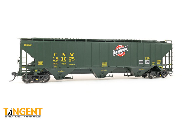 Tangent Scale Models 36360-05 - PS4750 Covered Hopper “Delivery Green” 3-1981 Chicago & Northwestern (CNW) 181082 - HO Scale