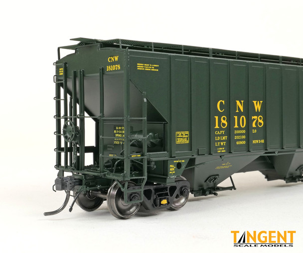 Tangent Scale Models 36360-15 - PS4750 Covered Hopper “Delivery Green” 3-1981 Chicago & Northwestern (CNW) 181286 - HO Scale