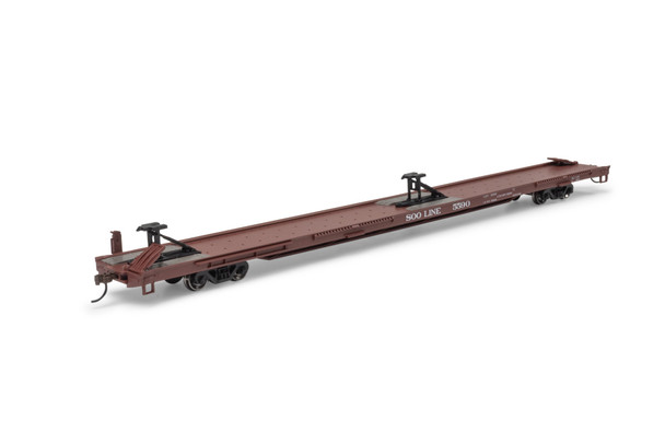 Athearn 1553 - 85' Intermodal Flat Car TOFC Soo Line (SOO) 5590 - HO Scale