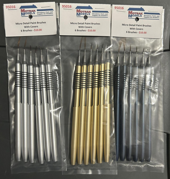 Motrak Models 95016S - Micro Detail Paint Brushes  -