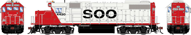 PRE-ORDER: Athearn Genesis 2644 - EMD GP38-2 (DC Silent) Soo Line (SOO) 4420 - HO Scale