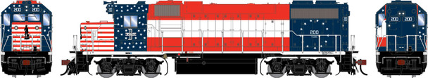 PRE-ORDER: Athearn Genesis 2677 - EMD GP38-2 (DCC and Sound) Boston & Maine (BM) 200 Bicentennial - HO Scale