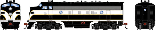 PRE-ORDER: Athearn Roundhouse 3517 - EMD F7A (DC Silent) Unlettered Swept Single Stripe - HO Scale