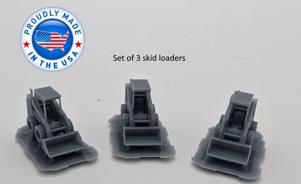Whistle Stop Models N9006 - 3 Skid Loaders  - N Scale