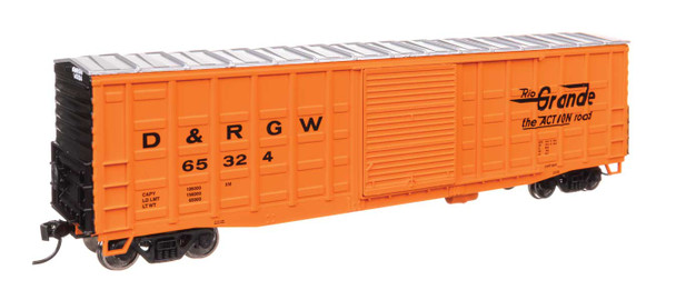 Walthers Mainline 910-46712 - 50' Waffle Side Boxcar (Youngstown Door) Denver & Rio Grande Western (D&RGW) 65324 - HO Scale