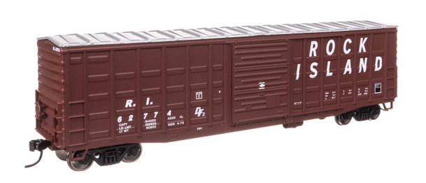 Walthers Mainline 910-46718 - 50' Waffle Side Boxcar (Pullman-Standard Door) Rock Island (RI) 62774 - HO Scale