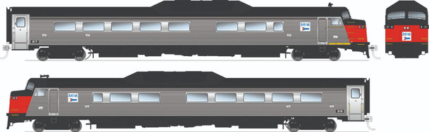 PRE-ORDER: Rapido 16905 - Budd Roger Williams 2-car set (DCC and Sound) Amtrak (AMTK) Phase 1 - HO Scale