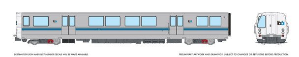 PRE-ORDER: Rapido 204010 - C End Car #2 (DC Silent) Bay Area Rapid Transit (BART)  - HO Scale
