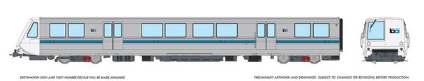PRE-ORDER: Rapido 204012 - A End Car + Display Case #2 Bay Area Rapid Transit (BART)  - HO Scale