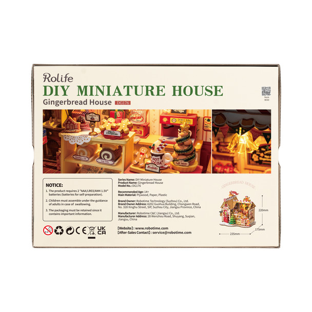 Robotime DG176 - DIY Miniature House Gingerbread House  - Kit