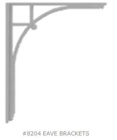 Tichy Train Group 8204 - Station Eave Brackets; 10 Side Brackets (1") 2 Corner Brackets 1-1/2")  - HO Scale