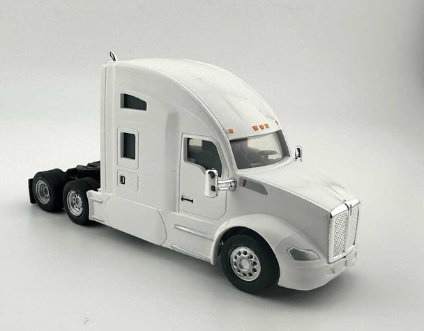 HO Logistics Replicas 68007 - Kenworth T-680 Sleeper-Cab Semi Tractor White  - HO Scale