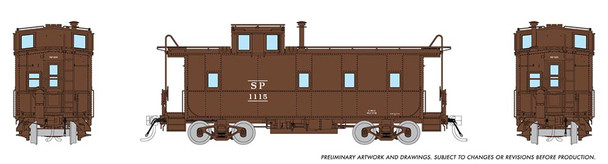 PRE-ORDER: Rapido 162003 - C-40-3 Steel Caboose Southern Pacific (SP) 1210 Delivery Scheme - HO Scale