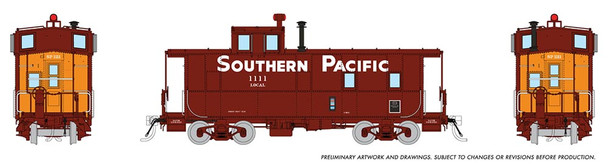 PRE-ORDER: Rapido 162018 - C-40-3 Steel Caboose Southern Pacific (SP) 1208 Gothic Large w/o roofwalk - HO Scale