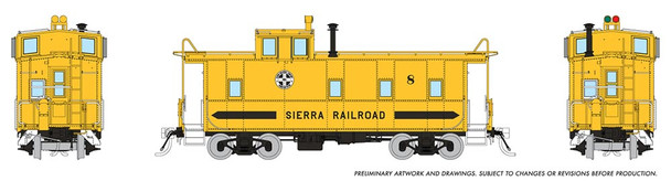 PRE-ORDER: Rapido 162022 - C-40-3 Steel Caboose Sierra RR 8 - HO Scale