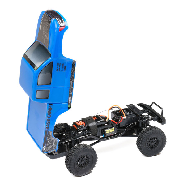Axial 1219T2 - SCX24 Base Camp 4X4 RTR Brushed Rock Crawler (Battery & Charger Included), Blue  - 1:24 Scale