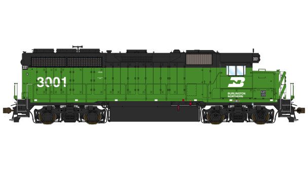 PRE-ORDER: Class One Model Works LM00156 - EMD GP40 (DCC and Sound) Burlington Northern (BN) 3001 - HO Scale