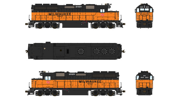 PRE-ORDER: Class One Model Works LM00301 - EMD GP40 (DC Silent) Milwaukee Road (MILW) 2029 - HO Scale
