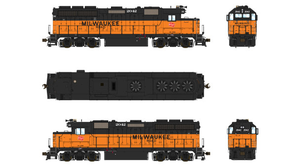 PRE-ORDER: Class One Model Works LM00304 - EMD GP40 (DC Silent) Milwaukee Road (MILW) 2042 - HO Scale