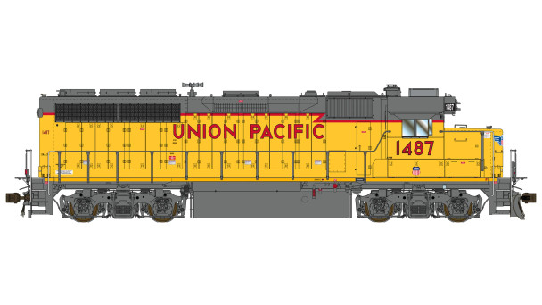 PRE-ORDER: Class One Model Works LM00452 - EMD GP40 (DC Silent) Union Pacific (UP) 1487 - HO Scale