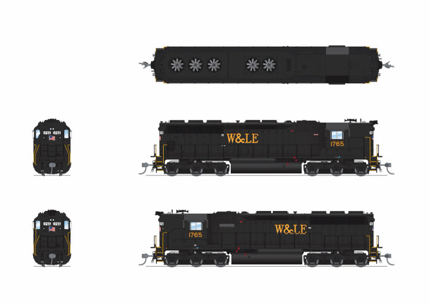 Broadway Limited 9795 - EMD SD45 (Paragon4 Sound/DC/DCC/Smoke) Wheeling and Lake Erie Railway (WLE) Early Scheme 1768 - HO Scale