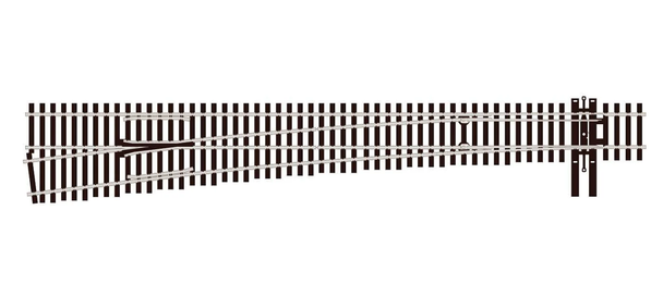 PECO SL-U8382 - Code 83 #8 Turnout - Streamline  Left Hand - Unifrog  - HO Scale