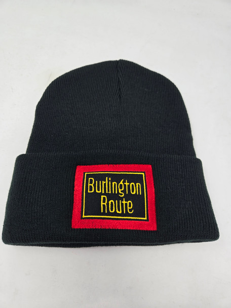 Jelsma Graphics Stocking Cap - Chicago, Burlington & Quincy (CB&Q) Black Burlington Logo