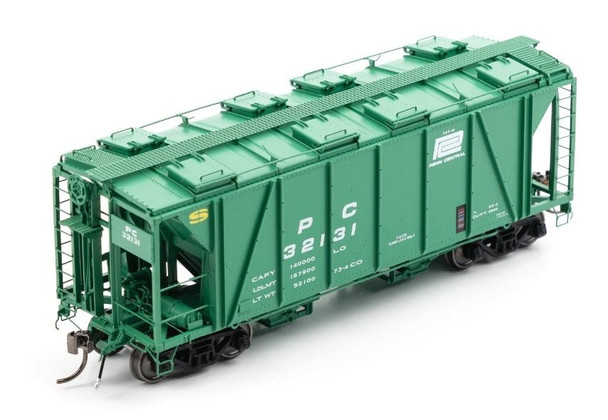 Rapido 149007A-32131 - Enterprise Covered Hopper Penn Central (PC) 32131 MoW Green - HO Scale
