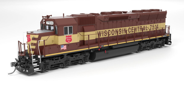 Broadway Limited 9825 - EMD SD45 (DCC and Sound) Wisconsin Central (WC) 7522 - HO Scale