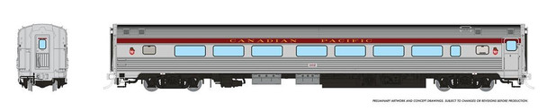 PRE-ORDER: Rapido 115101 - Budd Coach Canadian Pacific (CP) 104 Maroon - HO Scale