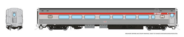 PRE-ORDER: Rapido 115107 - Budd Coach Canadian Pacific (CP) 114 Action Red - HO Scale