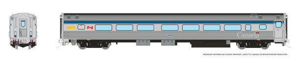 PRE-ORDER: Rapido 115116 - Budd Coach w/HEP VIA Rail Canada (VIA) 8107 Canada Scheme - HO Scale