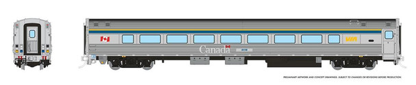 PRE-ORDER: Rapido 115126 - VIA HEP2 Coach VIA Rail Canada (VIA) 4121 HEP2 Coach Scheme - HO Scale