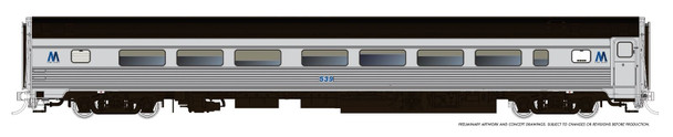 PRE-ORDER: Rapido 115147 - Budd Coach Long Island (LI) 532 MTA Scheme - HO Scale