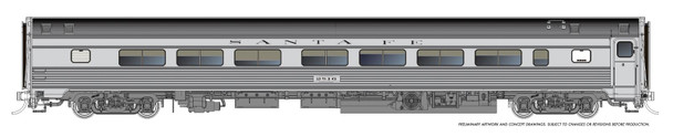 PRE-ORDER: Rapido 115177 - Budd Coach Atchison, Topeka and Santa Fe (ATSF) 2820 - HO Scale