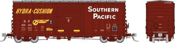 PRE-ORDER: Rapido 164002 - PC&F B-100-34 Boxcar (6-pack) Southern Pacific (SP) 605301, 605320, 605352, 605424, 605495, 605540 Delivery Scheme - HO Scale