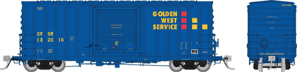 PRE-ORDER: Rapido 164003A-132056 - PC&F B-100-32 Boxcar Golden West Service (GVSR) 132056 - HO Scale