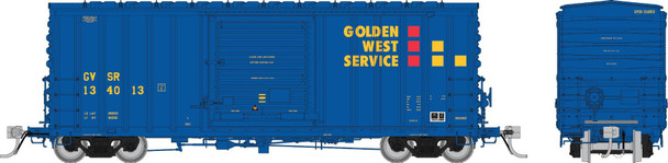 PRE-ORDER: Rapido 164004A-134000 - PC&F B-100-34 Boxcar Golden West Service (GVSR) 134000 - HO Scale